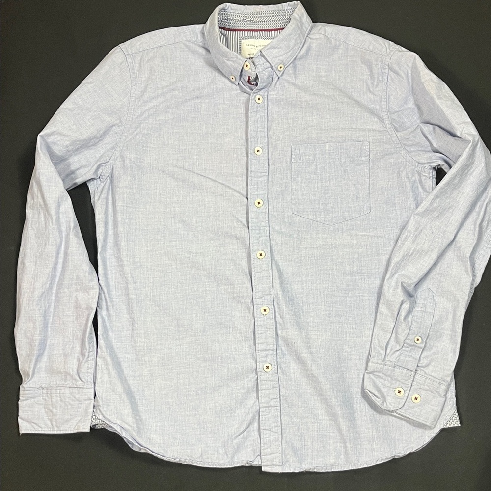 Denim & Flower Sky Blue Button-Down Shirt